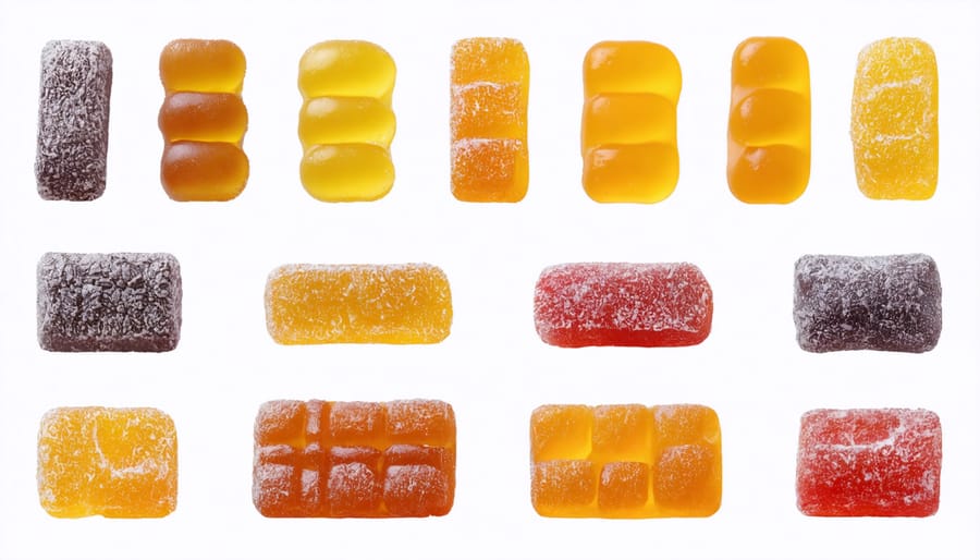 Various uniquely designed freeze dried candies showcasing creativity