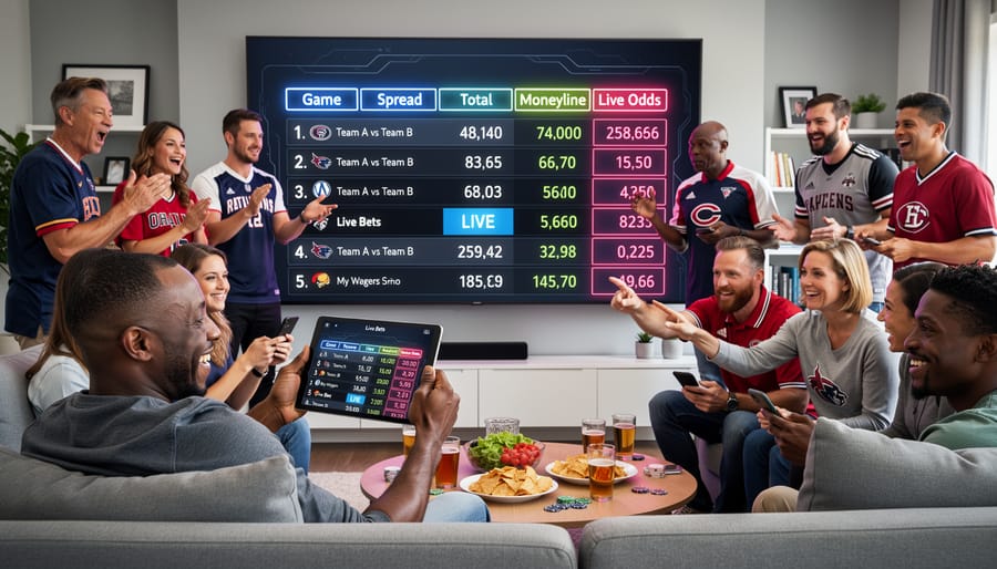 Person writing betting odds on handmade wooden chalkboard with chalk